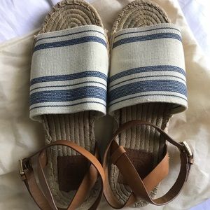 Tory Burch Stretch Canvas Espadrille Sandals